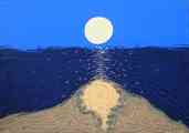 Il sole si specchia sulla battigia - 70x100 - olio su tela 652/13.jpg